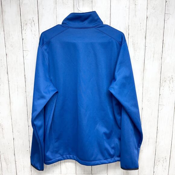 New Eddie Bauer Jacket Men Size Medium Weather Resist Soft Shell Full Zip Blue - Picture 8 of 8